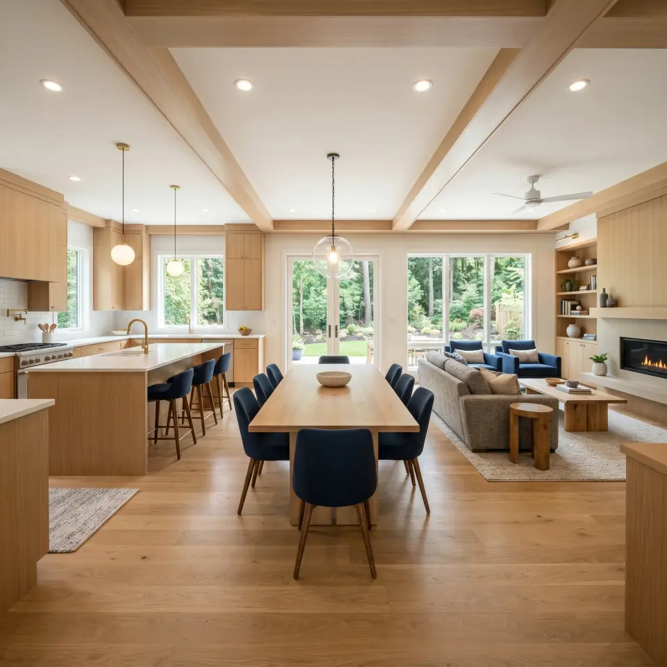 Whole-home renovation living space