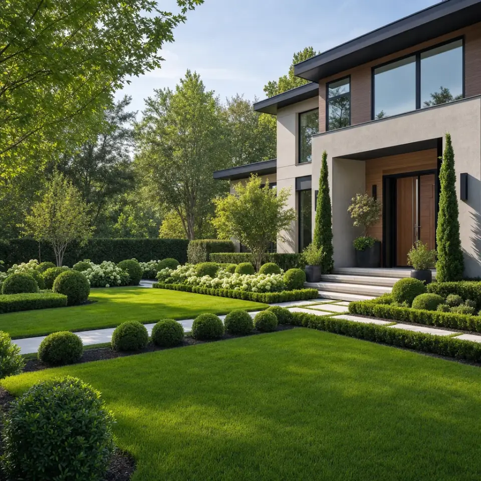 Curb-appeal landscaping at a Whatcom County home